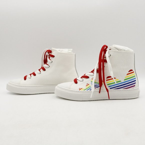 Stuart Weitzman White and Red Sneakers - Picture 3 of 16